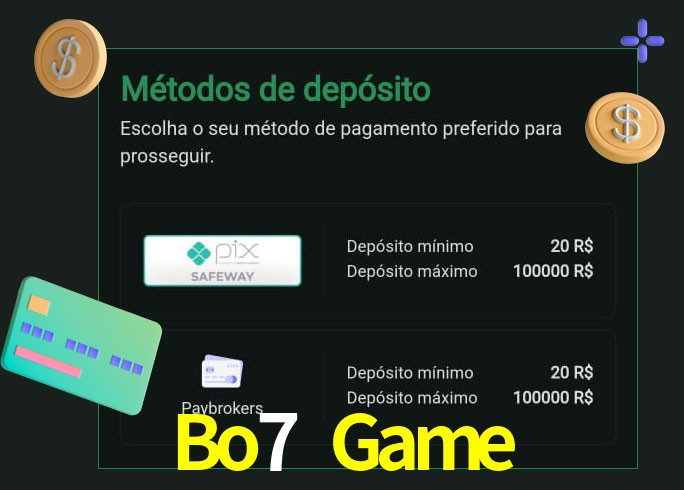 O cassino Bo7 Game oferece uma grande variedade de métodos de pagamento